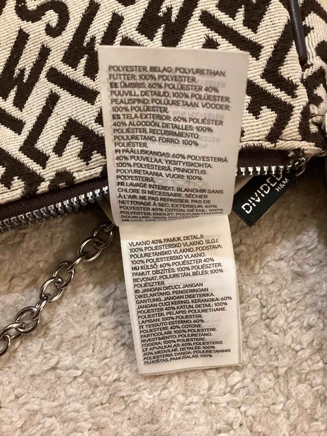 👜 Sac à Main H&M Divided - Marron/Beige - Polyester/Coton