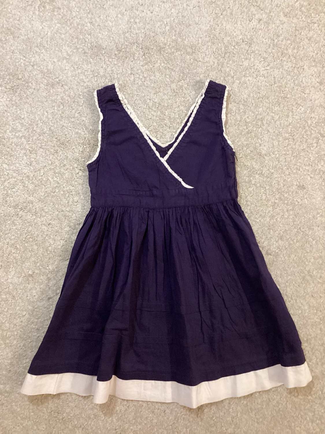 Robe Benetton Violet et Blanc - Taille 3A-4A