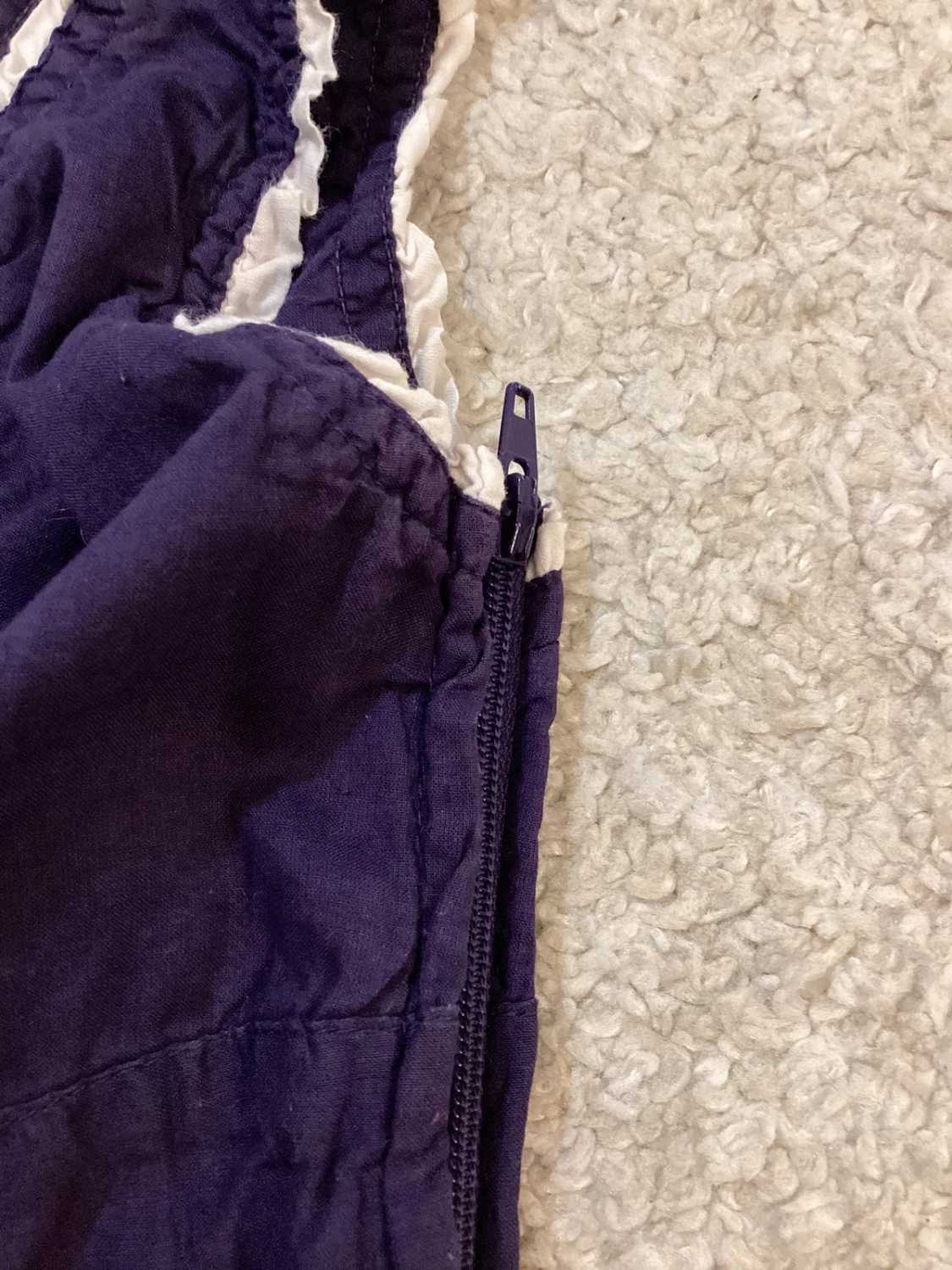 Robe Benetton Violet et Blanc - Taille 3A-4A