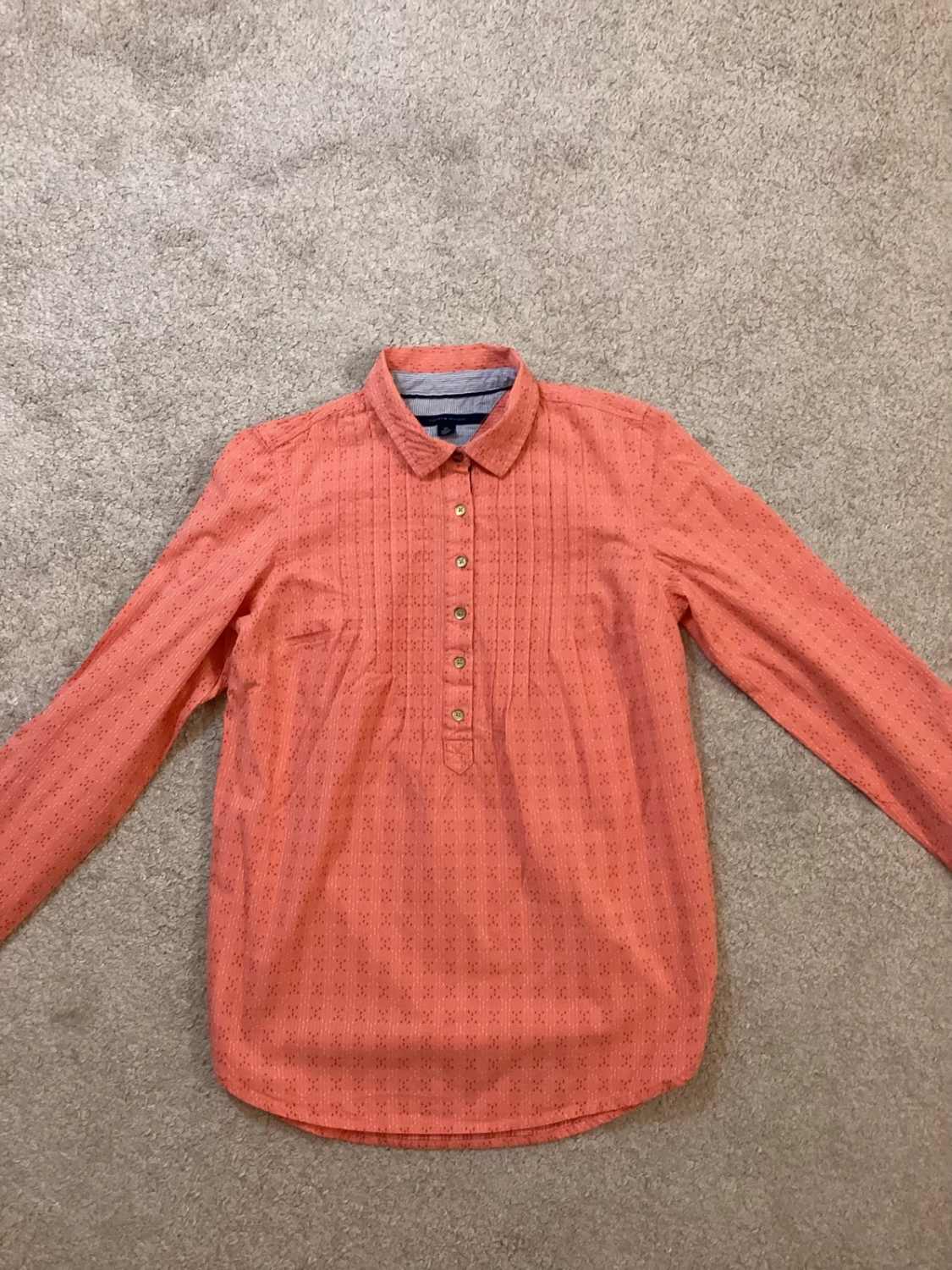 🌺 Chemise Tommy Hilfiger Femme - Corail à Motif - Taille XS/TP