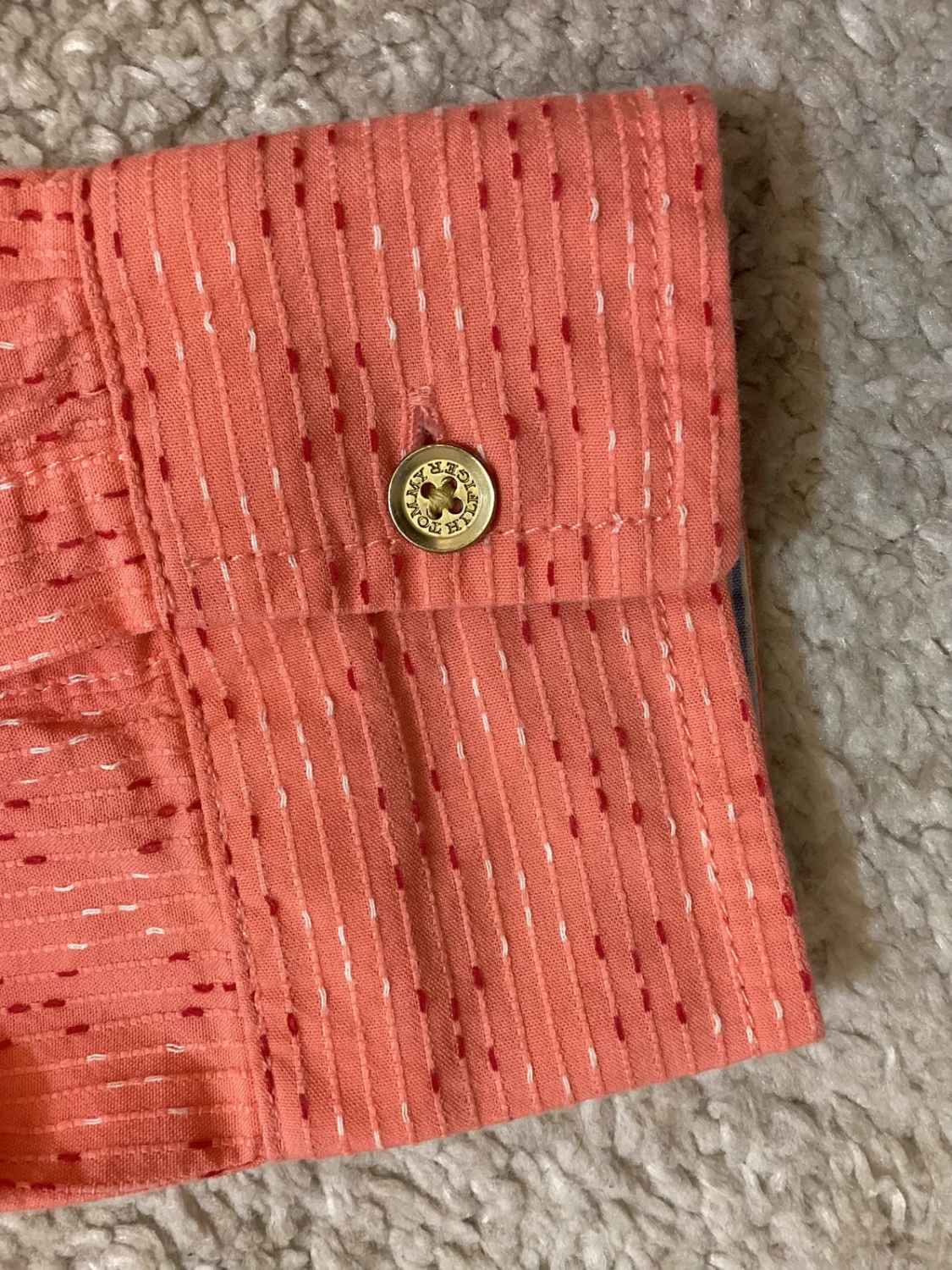 🌺 Chemise Tommy Hilfiger Femme - Corail à Motif - Taille XS/TP