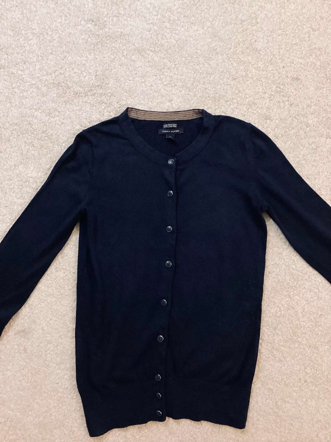 🔵 Cardigan Tommy Hilfiger Pima Cotton - Marine - Taille XS/TP