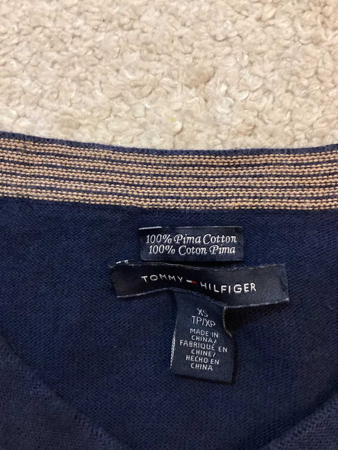 🔵 Cardigan Tommy Hilfiger Pima Cotton - Marine - Taille XS/TP