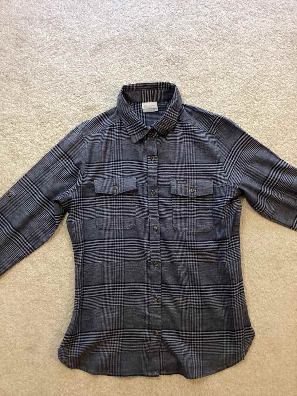 Camicia Columbia a Quadri - Grigio/Navy - Taglia S