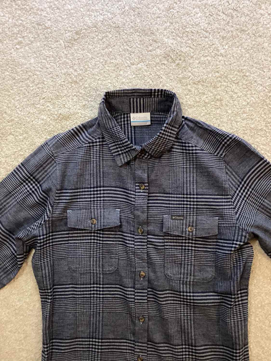 Camicia Columbia a Quadri - Grigio/Navy - Taglia S