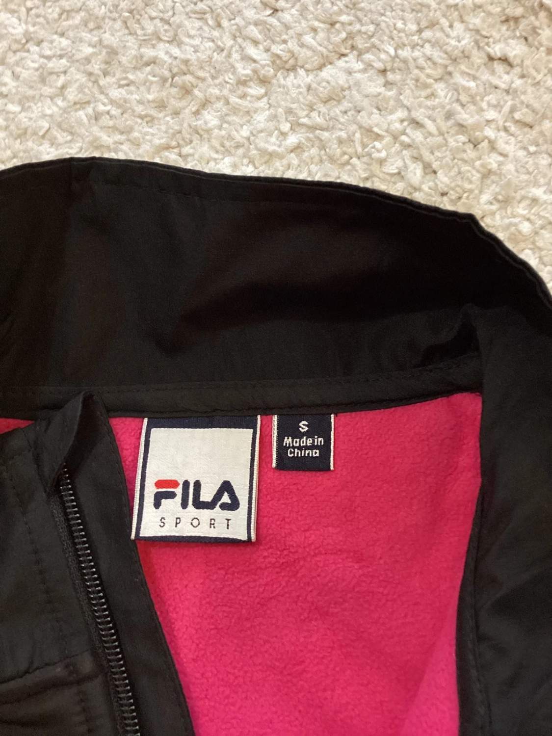 💖🖤 Veste Polaire Fila Sport - Fuchsia & Noir - Taille S