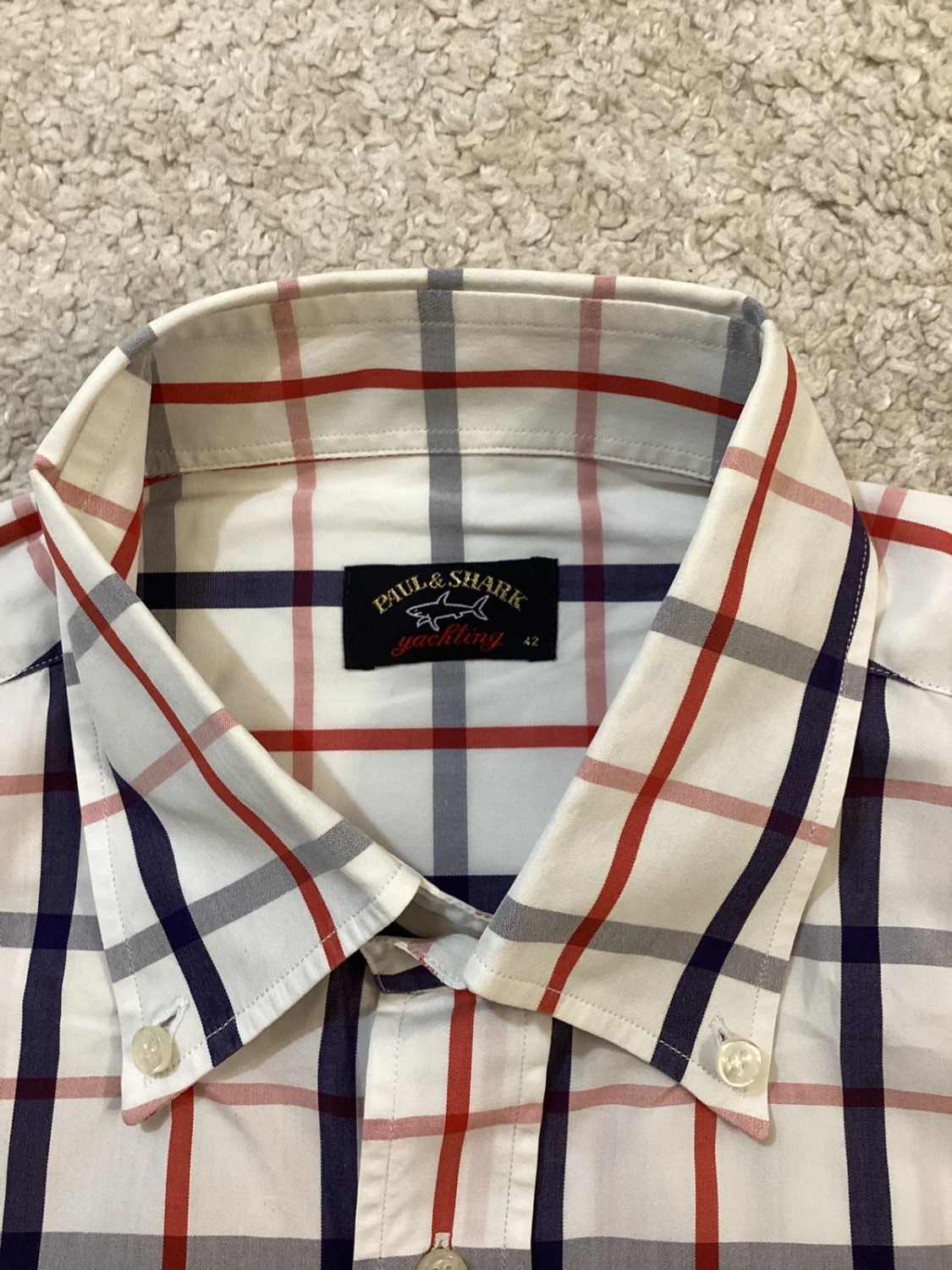 Chemise Paul&Shark Yachting - Carreaux Blanc/Marine/Rouge - Taille L