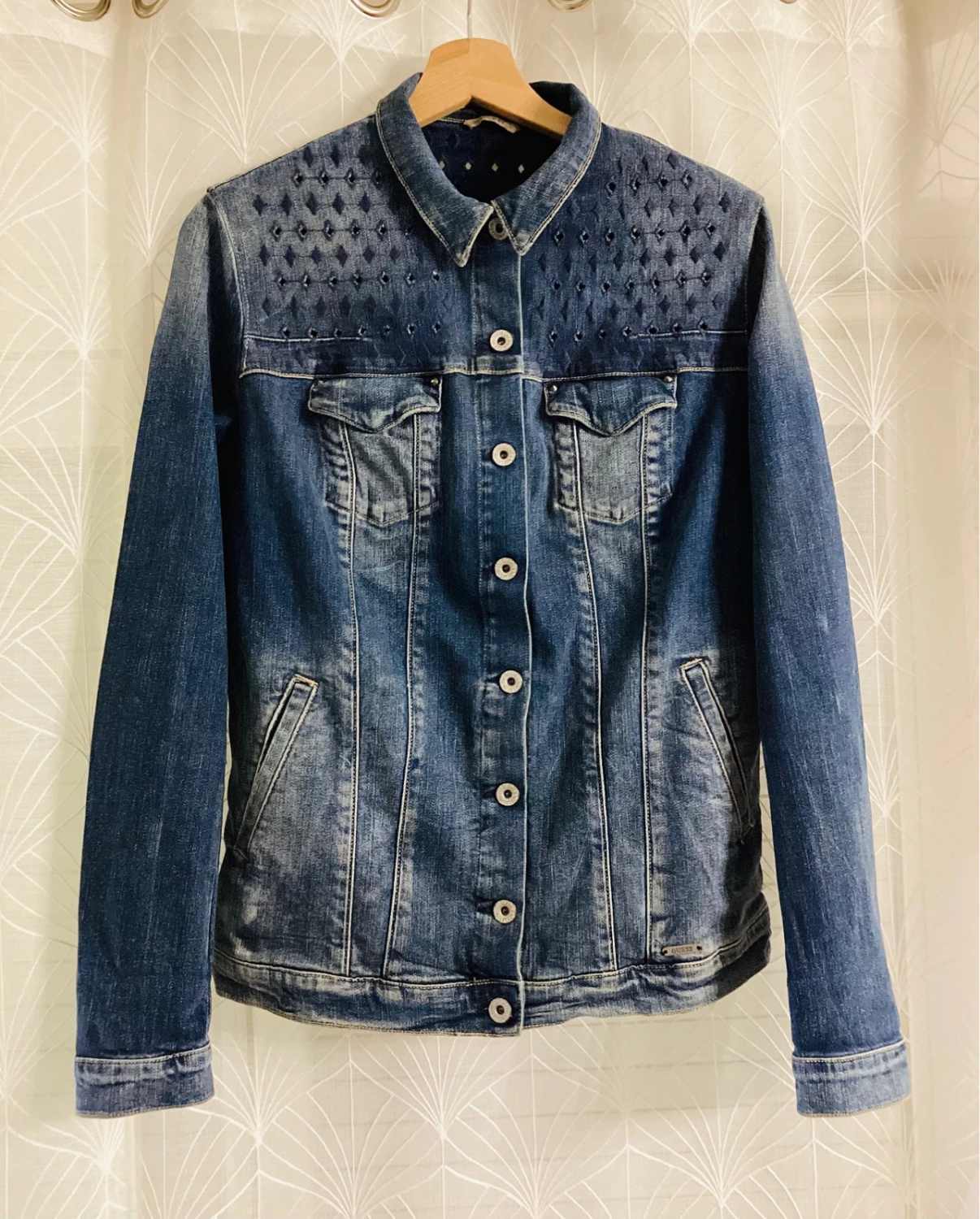 👖 Veste en Jeans Guess Femme - Bleu - Taille L