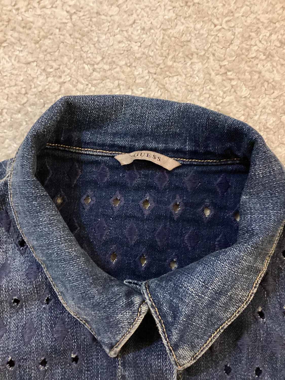 👖 Veste en Jeans Guess Femme - Bleu - Taille L