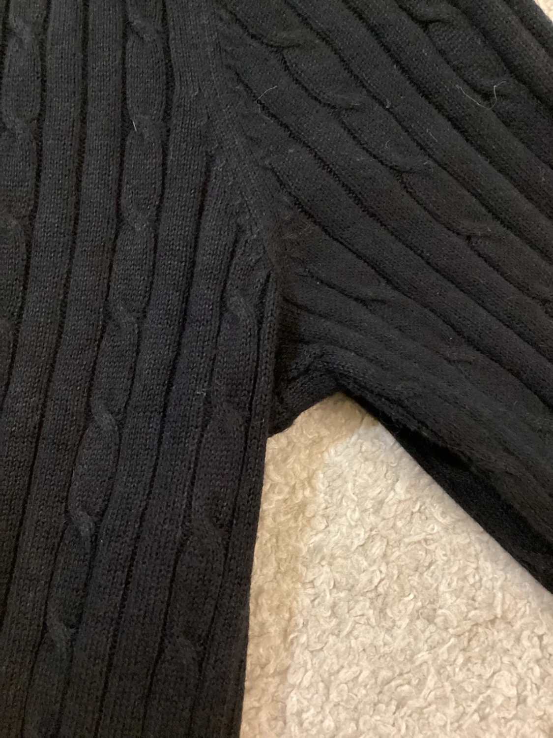 🖤 Sweat Câblé Tommy Hilfiger - Noir - Col V - Taille L/G