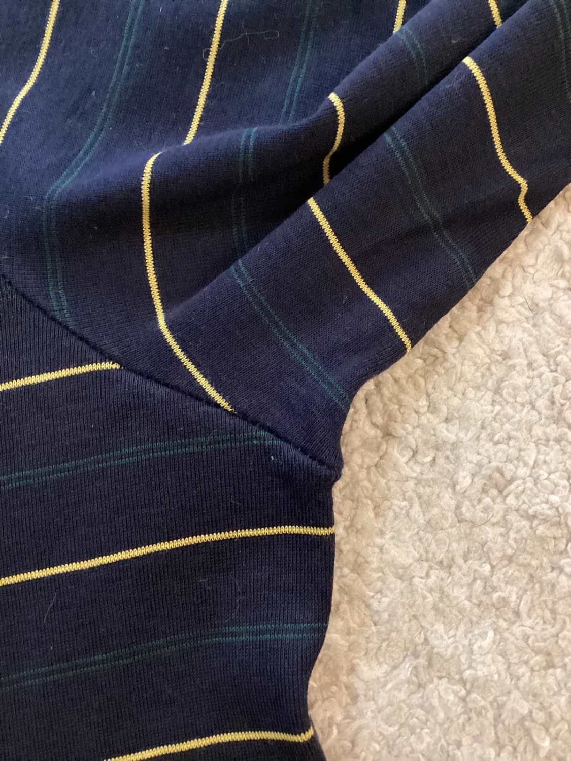 🌊 Felpa a Righe Tommy Hilfiger - Blu/Verde/Giallo - Taglia L/G
