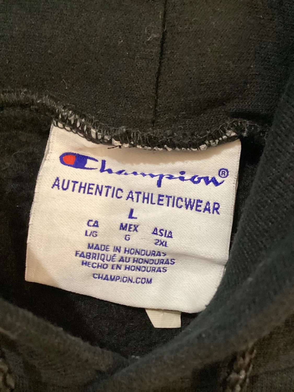 🖤 Pull à Capuche Champion Homme - Noir - Taille L