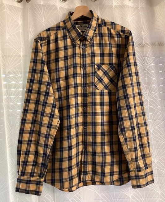 Chemise MCS à Carreaux - Bleu Moutarde