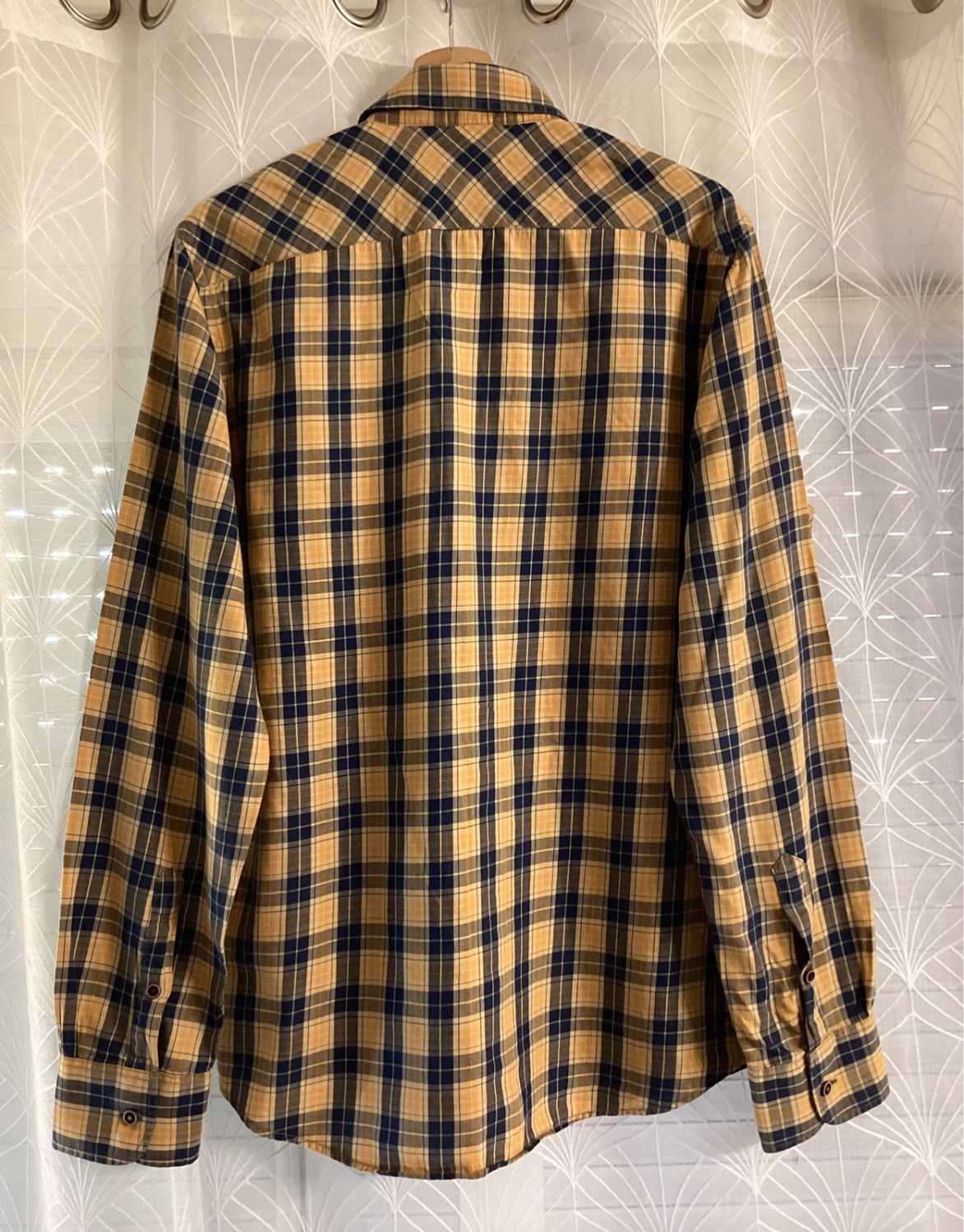 Camisa MCS aos Quadrados - Azul Mostarda