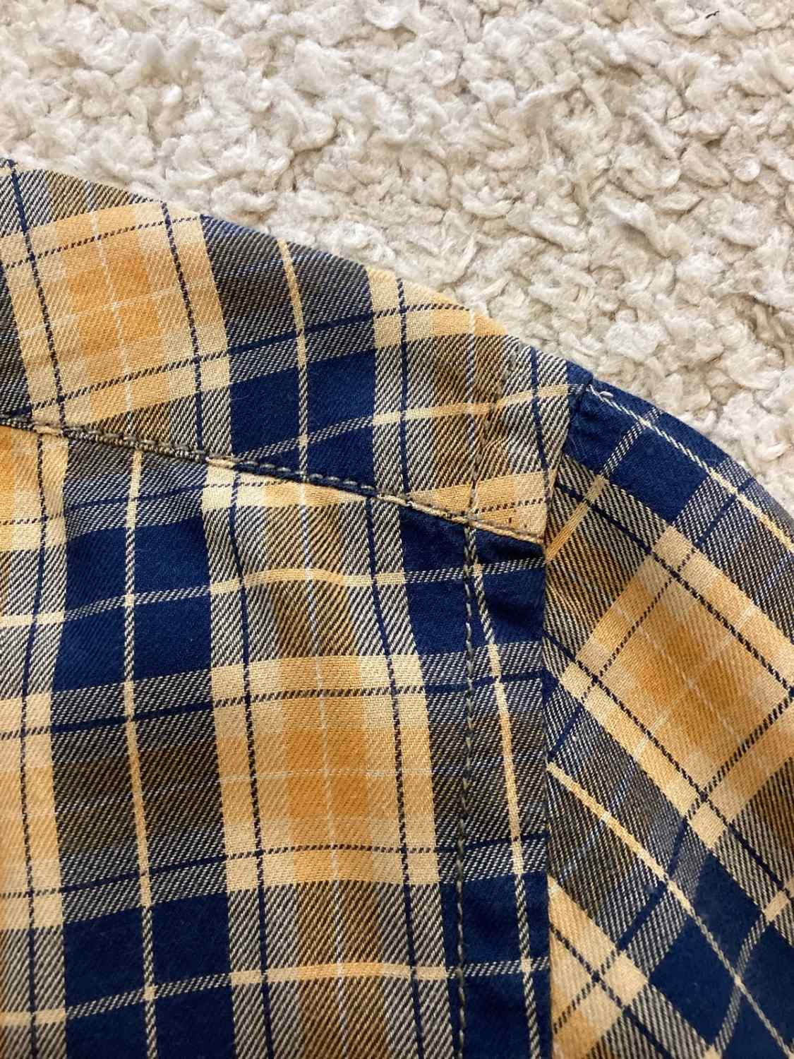 Camisa MCS aos Quadrados - Azul Mostarda