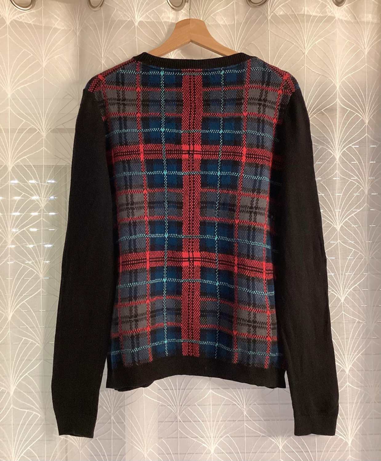 Sweat à Carreaux Tommy Hilfiger - Noir/Kaki/Bleu/Rouge - Taille M