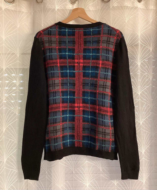 Sweat à Carreaux Tommy Hilfiger - Noir/Kaki/Bleu/Rouge - Taille M