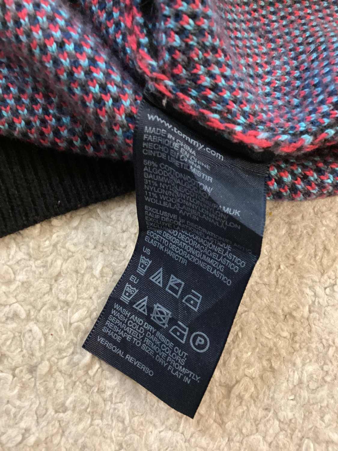 Sweat à Carreaux Tommy Hilfiger - Noir/Kaki/Bleu/Rouge - Taille M