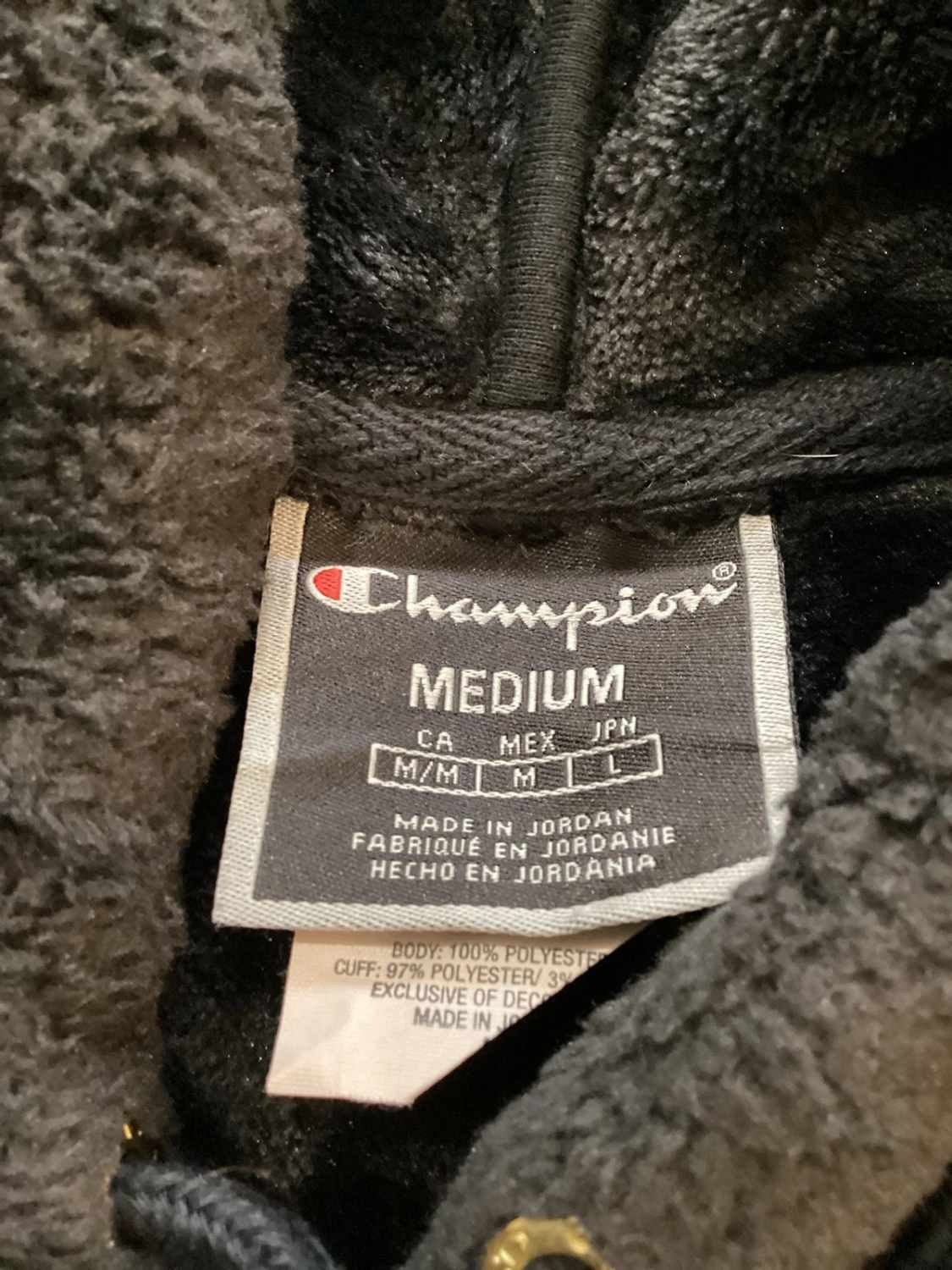 🖤 Champion Black Crop Top Fleece Sweater - Size M