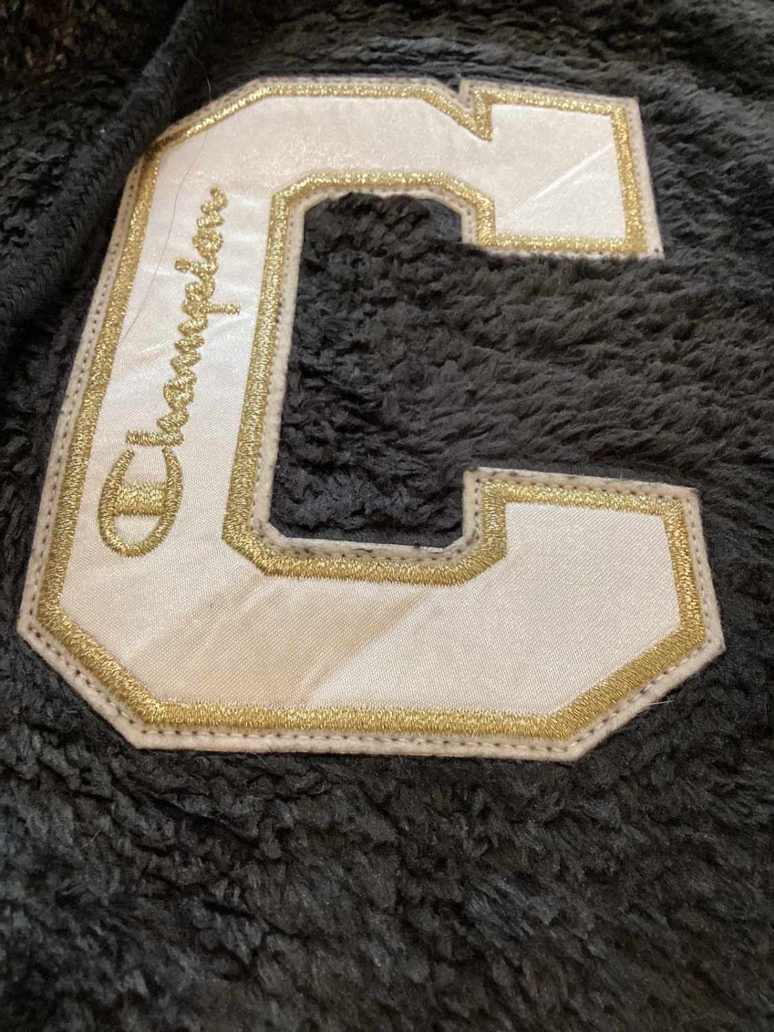 🖤 Champion Black Crop Top Fleece Sweater - Size M
