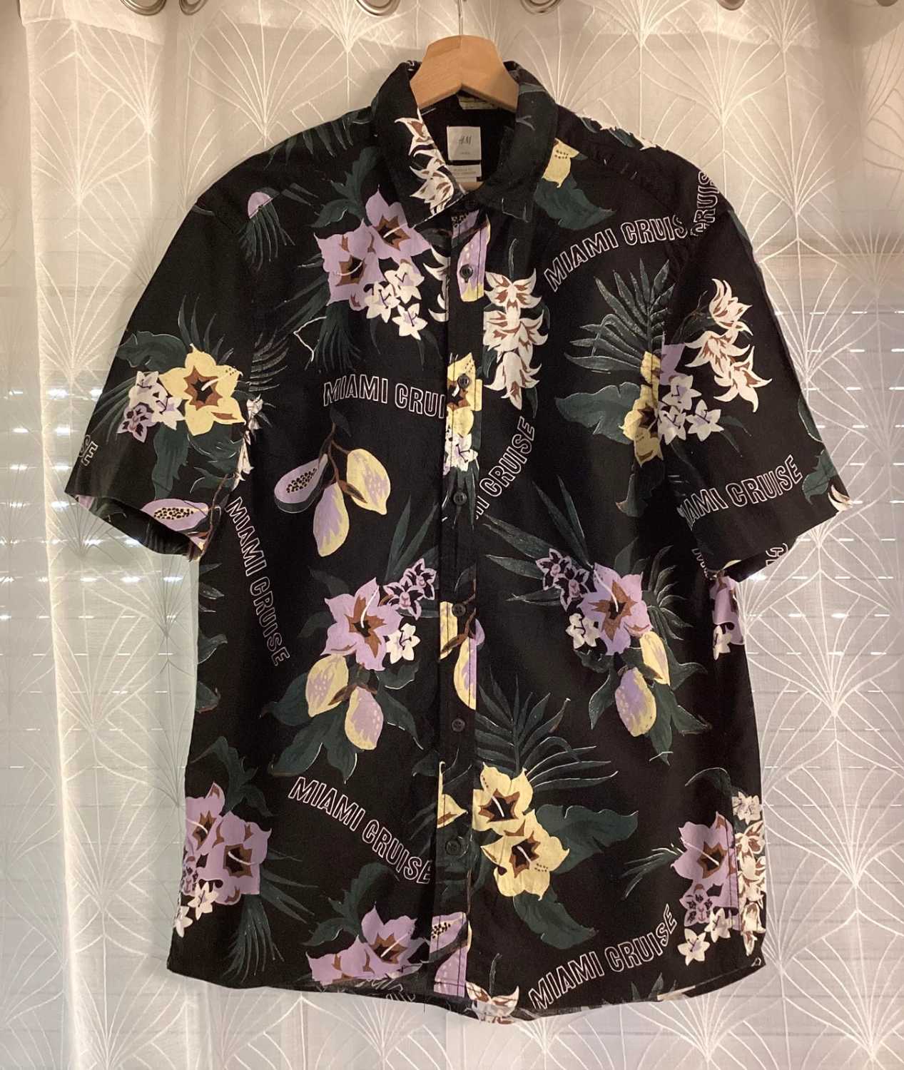 🌈 Camicia H&M L.O.G.G. a Motivo Floreale - Nero - Taglia M