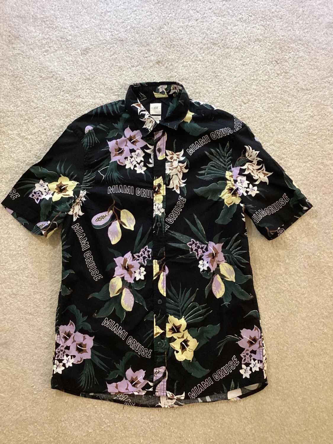 🌈 Camicia H&M L.O.G.G. a Motivo Floreale - Nero - Taglia M