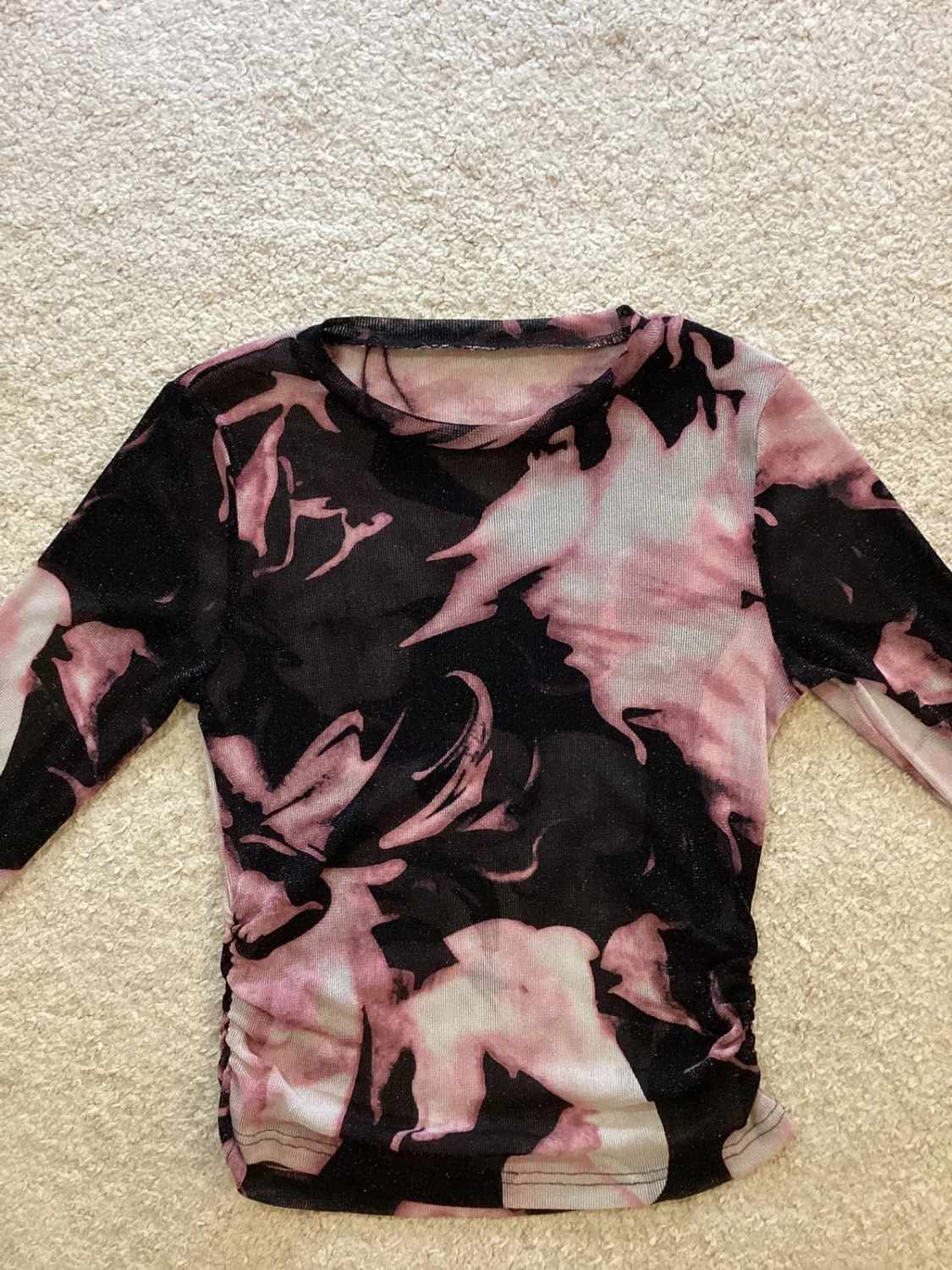 Blouse Transparente - Noir & Rose