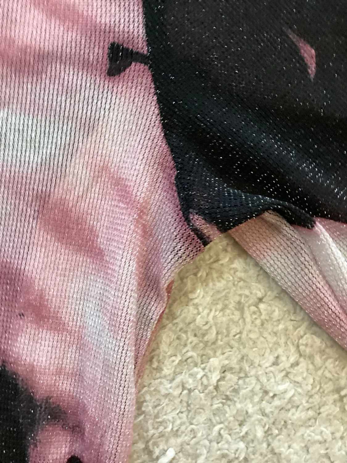 Blouse Transparente - Noir & Rose