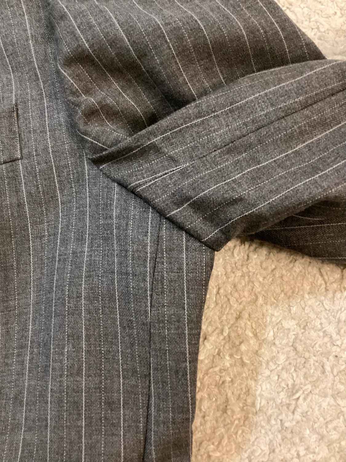 🌊 Blazer Nautica à Rayures - Gris & Blanc - Taille 42R (S)