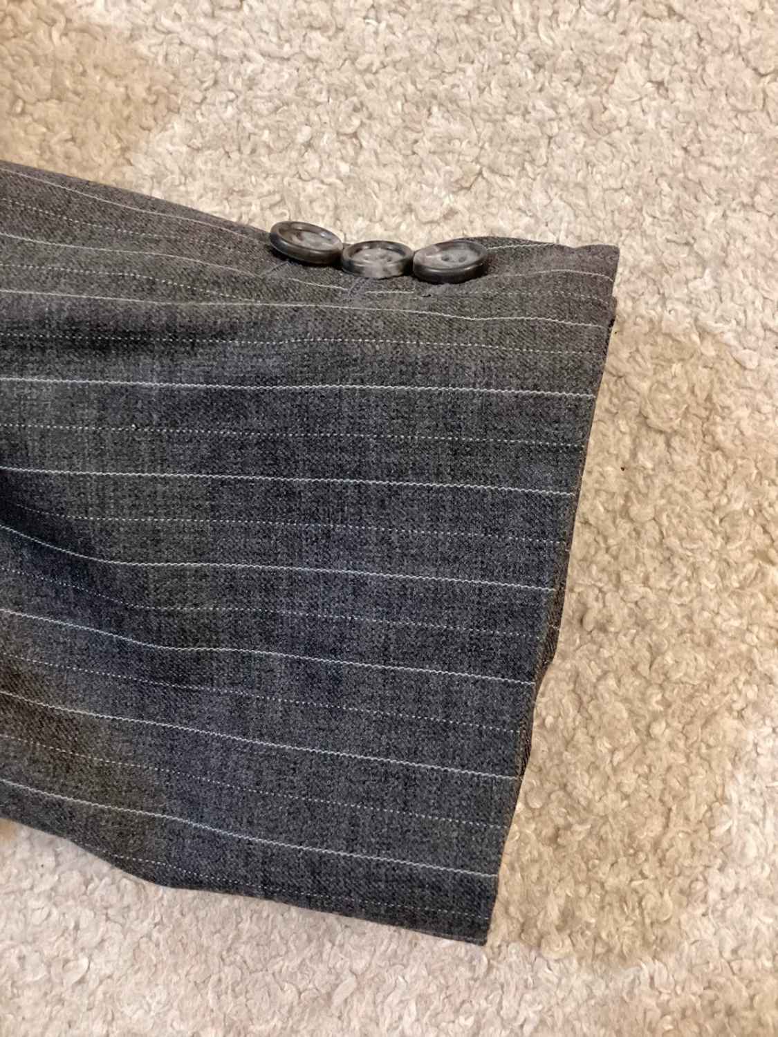 🌊 Blazer Nautica à Rayures - Gris & Blanc - Taille 42R (S)