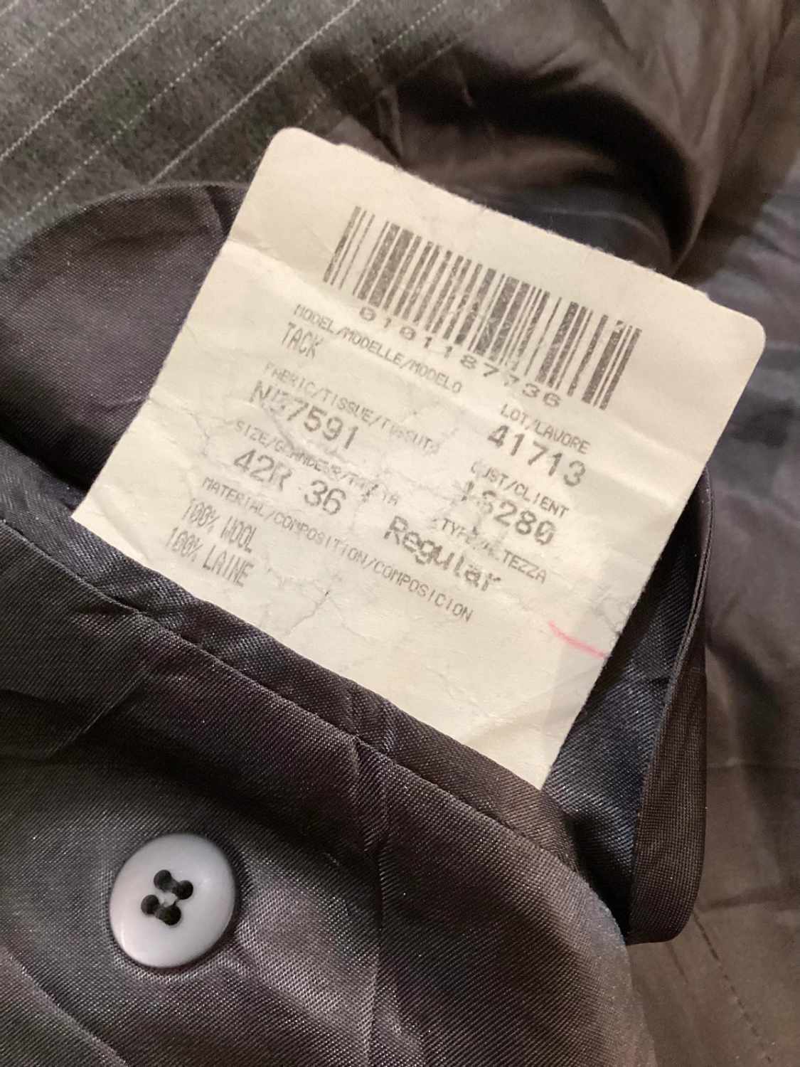 🌊 Blazer Nautica à Rayures - Gris & Blanc - Taille 42R (S)