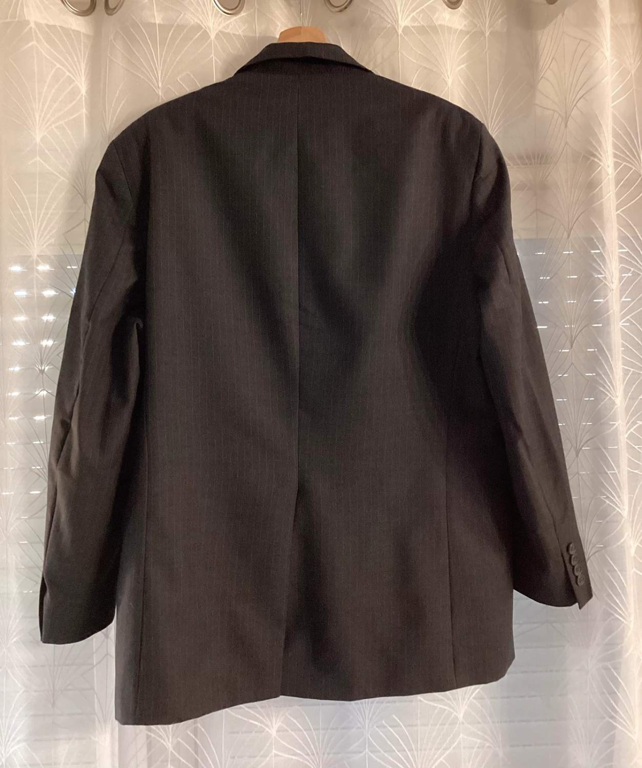 🔵🐘 Blazer Chaps by Ralph Lauren à Rayures - Gris & Bleu - Taille 42R (M)