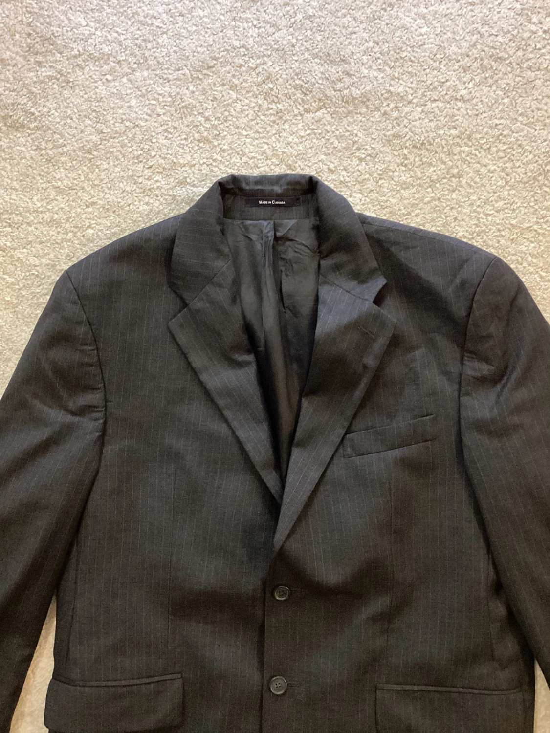 🔵🐘 Blazer Chaps by Ralph Lauren à Rayures - Gris & Bleu - Taille 42R (M)