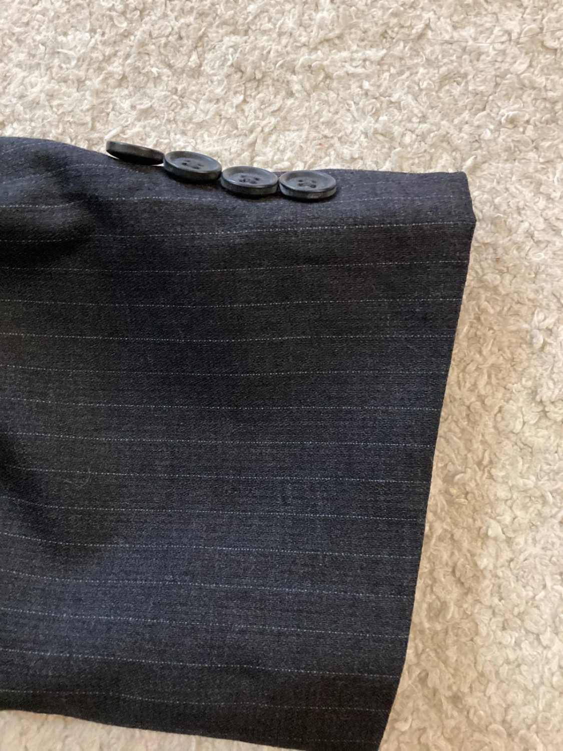 🔵🐘 Blazer Chaps by Ralph Lauren à Rayures - Gris & Bleu - Taille 42R (M)