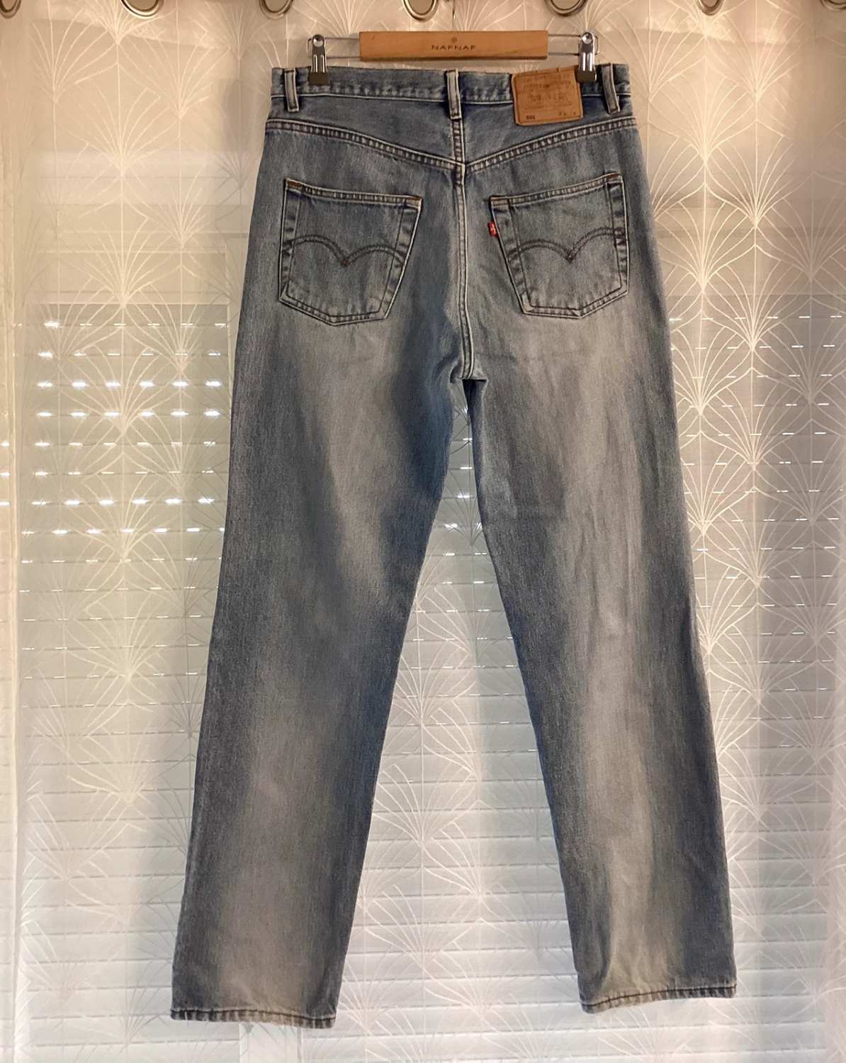 🔵 Jeans Levi's 501 Original - Bleu Clair Délavé - Taille W30