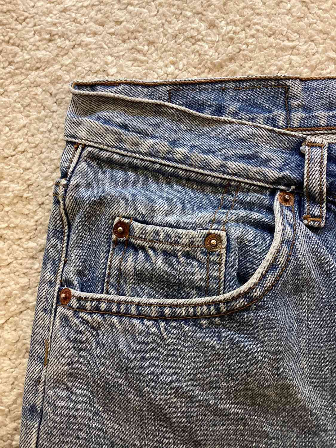 🔵 Jeans Levi's 501 Original - Bleu Clair Délavé - Taille W30