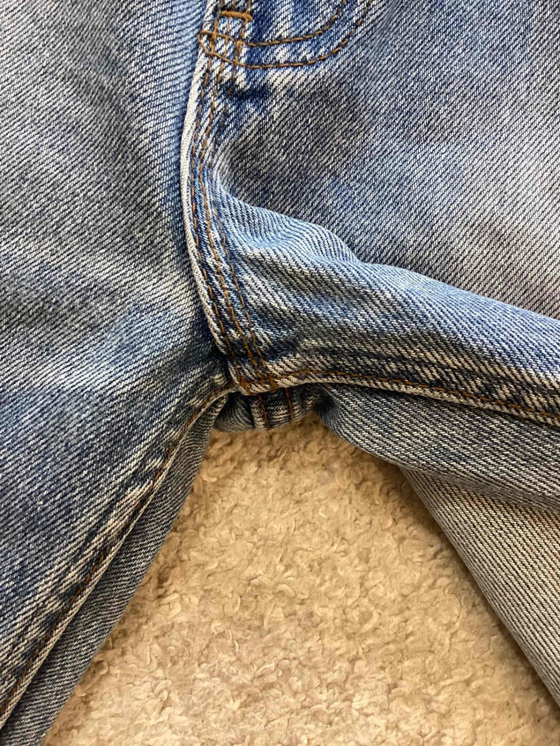 🔵 Jeans Levi's 501 Original - Bleu Clair Délavé - Taille W30