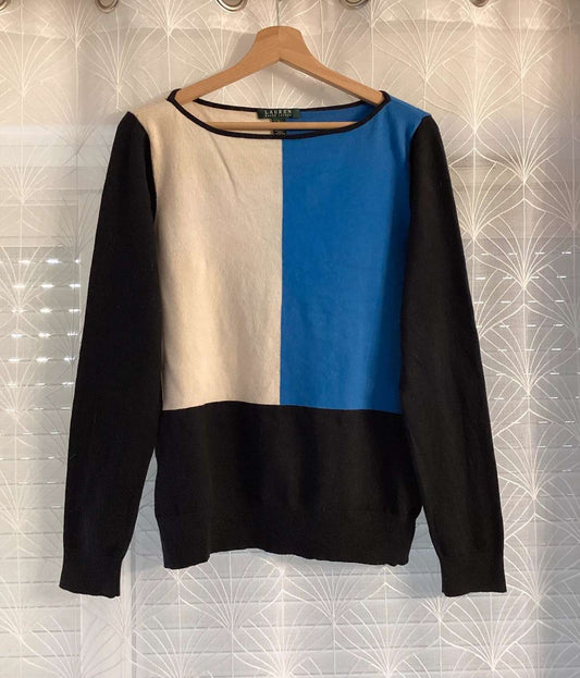 Pull Lauren Ralph Lauren Femme- Noir, Bleu & Crème - Taille L