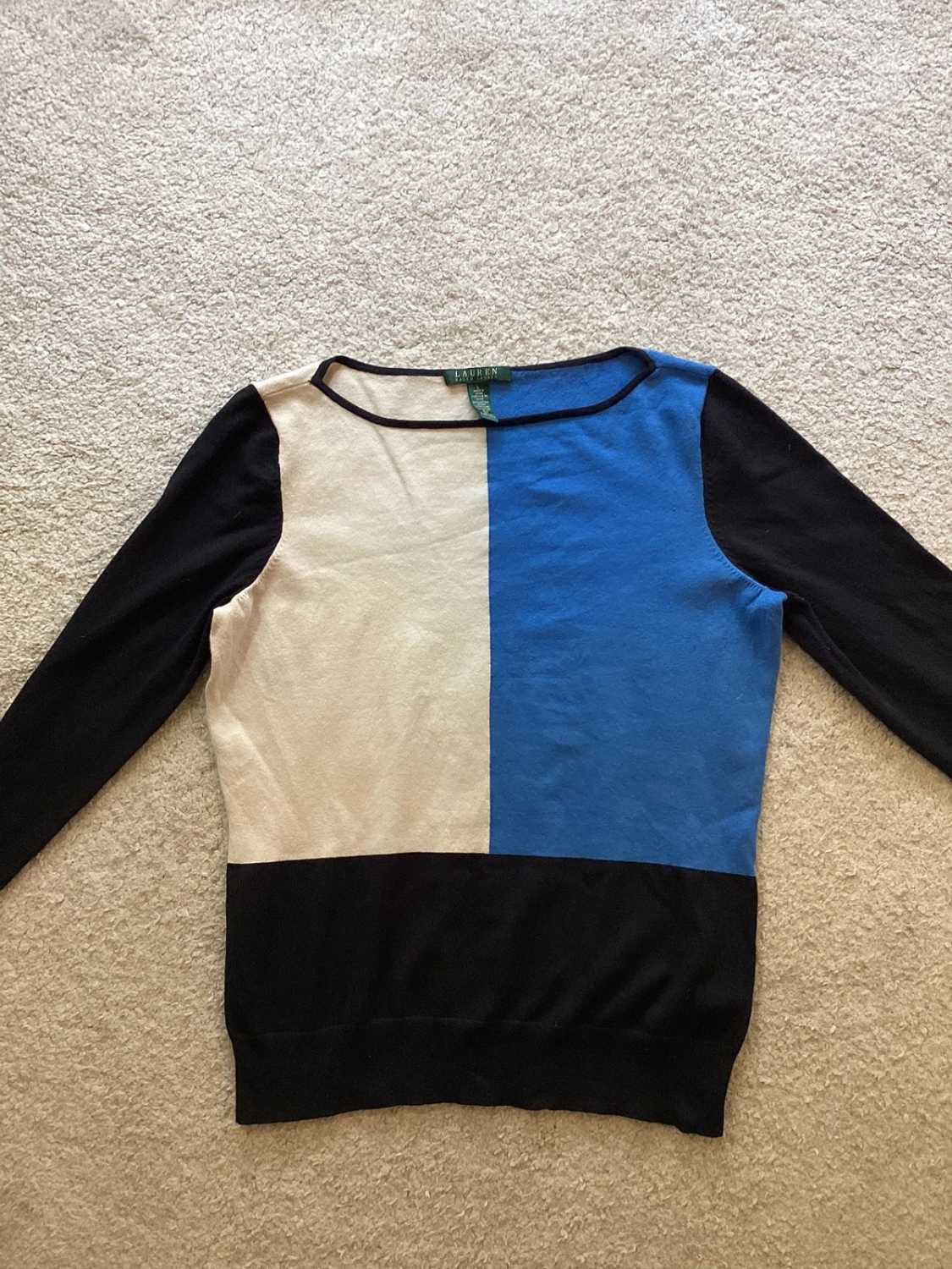 Pull Lauren Ralph Lauren Femme- Noir, Bleu & Crème - Taille L