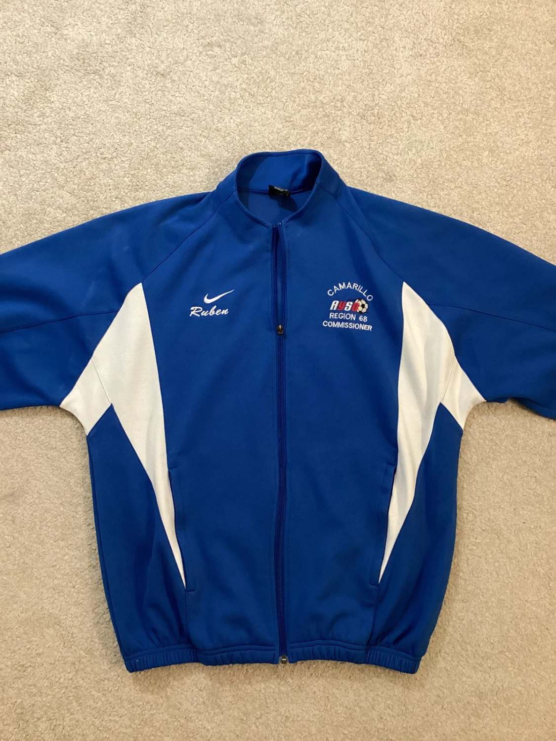 Veste de Sport Nike - Bleu & Blanc - Taille L/G