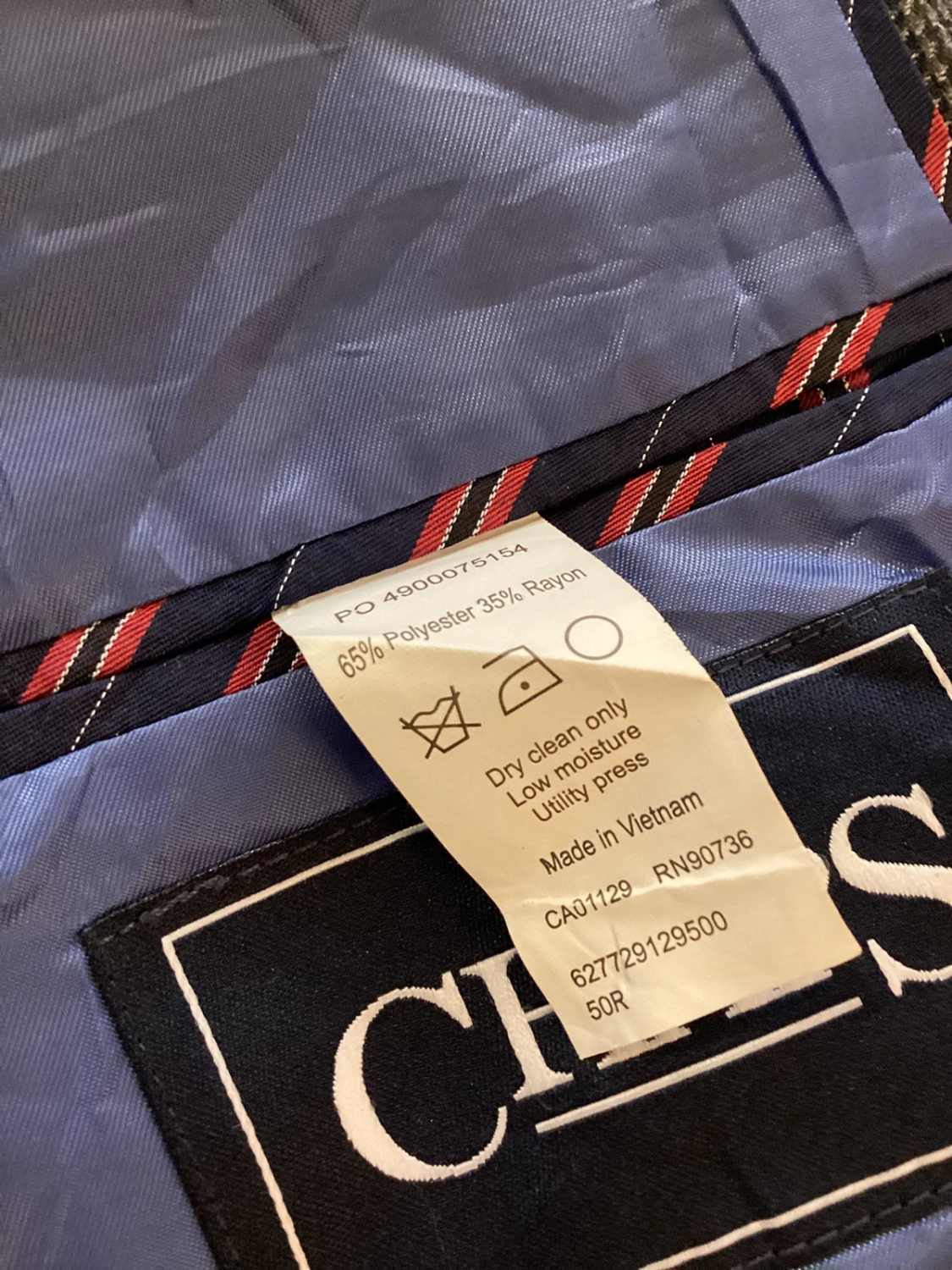Blazer Chaps à Carreaux - Gris/Kaki/Marine - Taille 50R (XL)