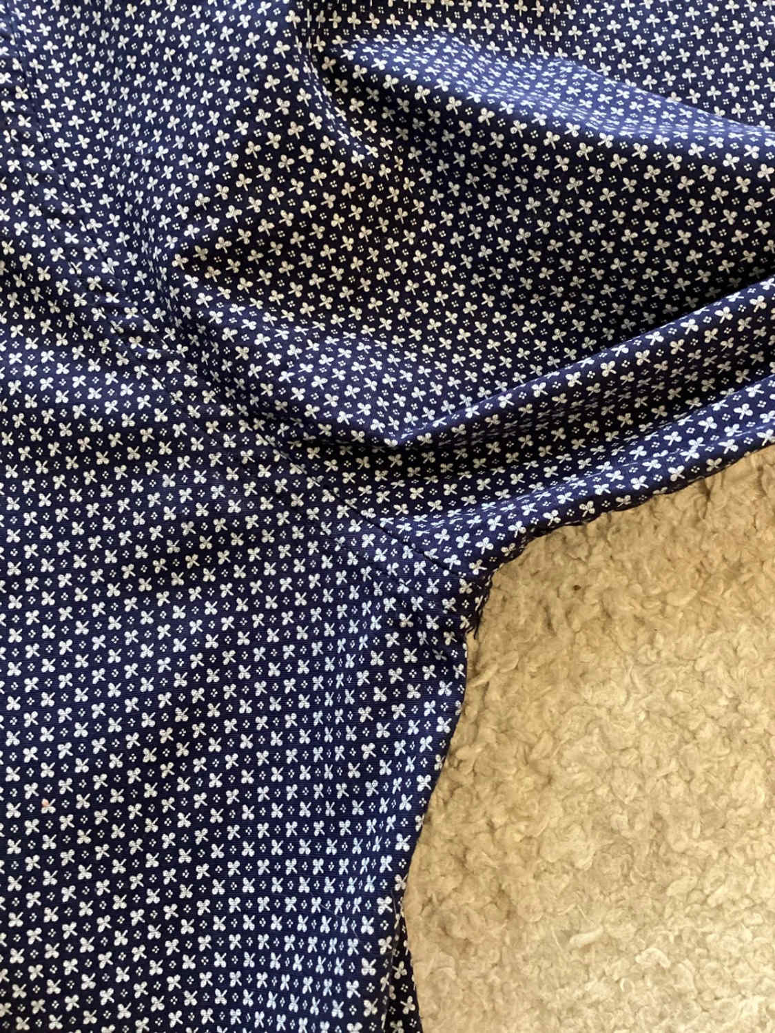 🔵 Chemise Lee Homme Regular Fit Stretch - Marine à Motif Blanc - Taille XL
