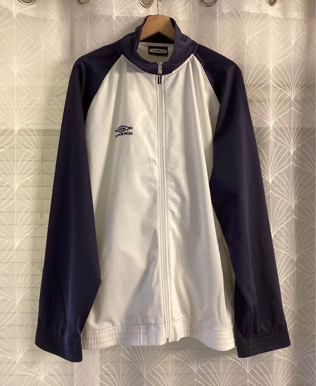 Veste de Survêtement Umbro - Blanc & Marine - Taille XXL