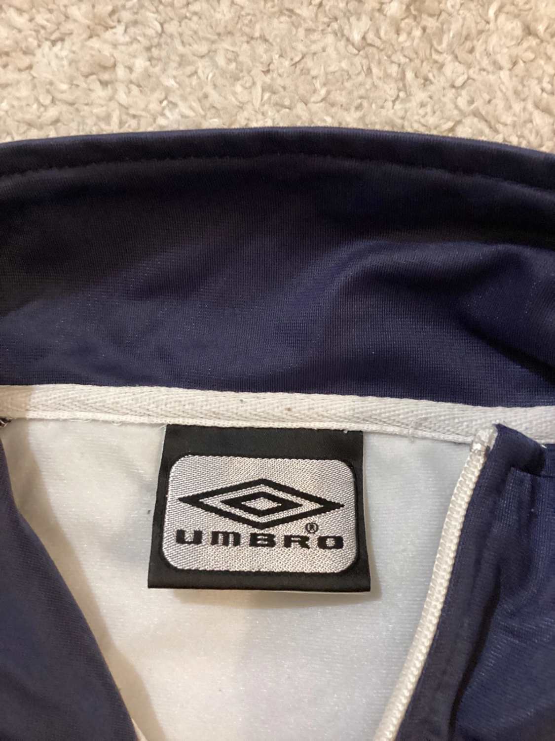 Veste de Survêtement Umbro - Blanc & Marine - Taille XXL