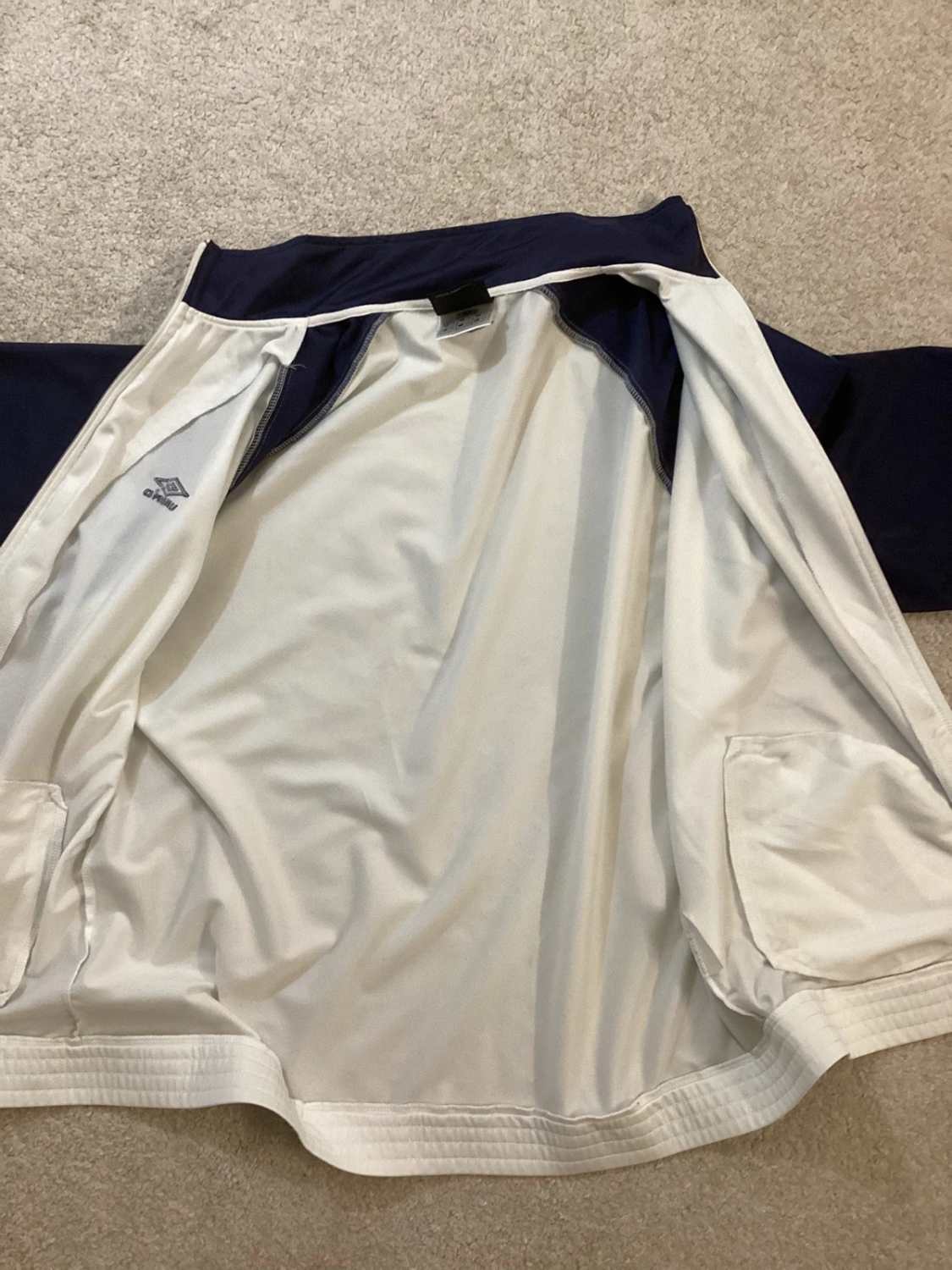 Veste de Survêtement Umbro - Blanc & Marine - Taille XXL