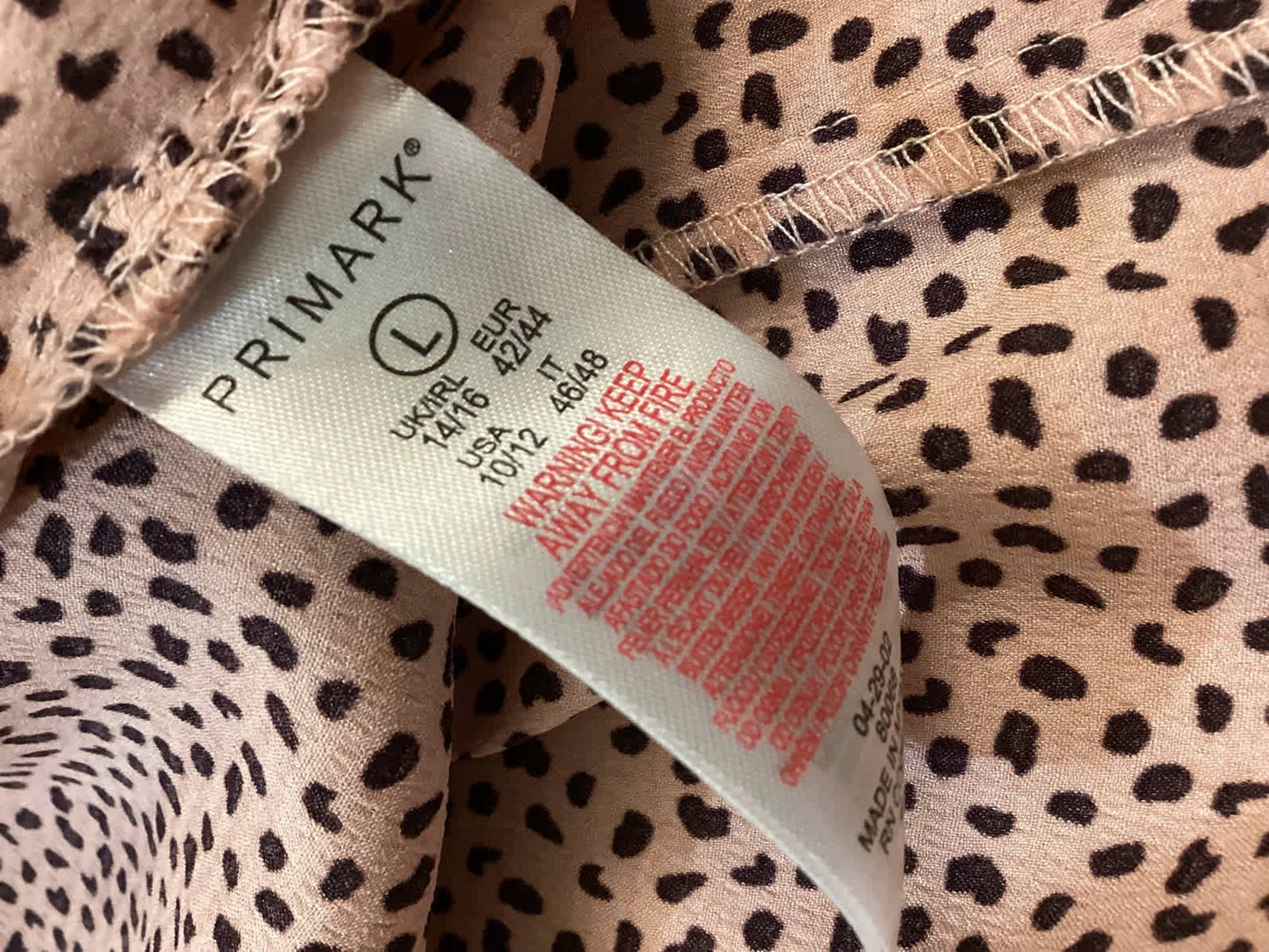 Peignoir Primark Rose & Noir - Taille L