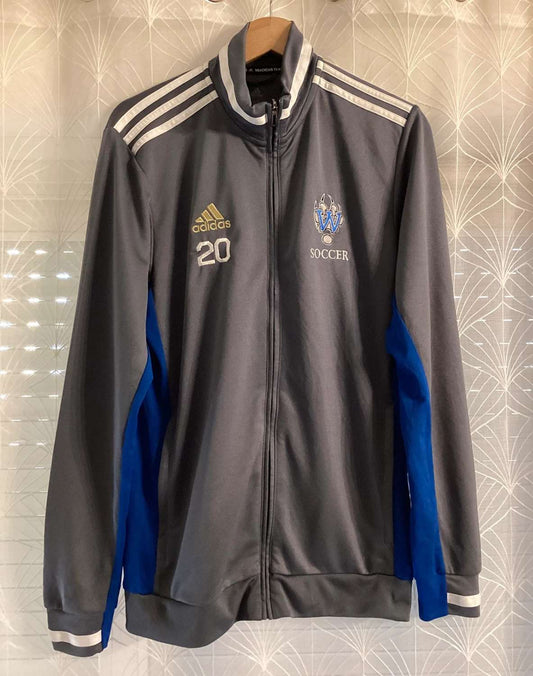 ⚪ Veste de Sport Adidas Aeroready - Gris & Bleu - Taille M