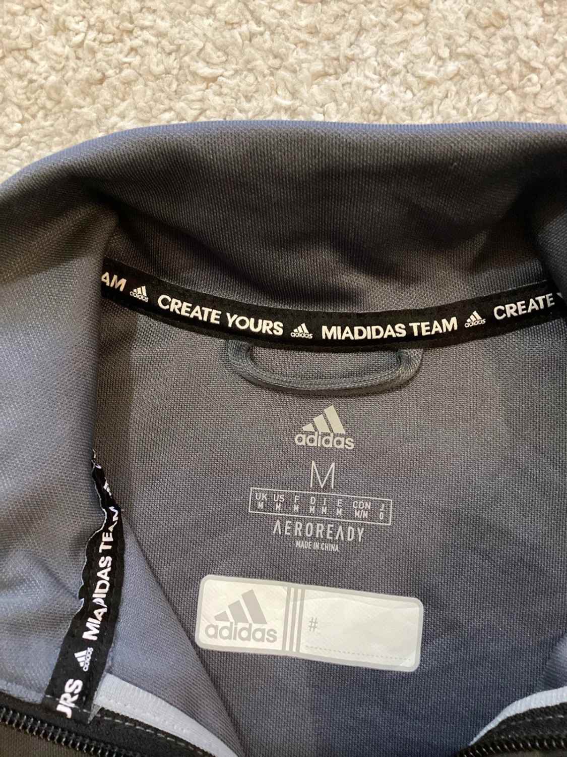 ⚪ Veste de Sport Adidas Aeroready - Gris & Bleu - Taille M