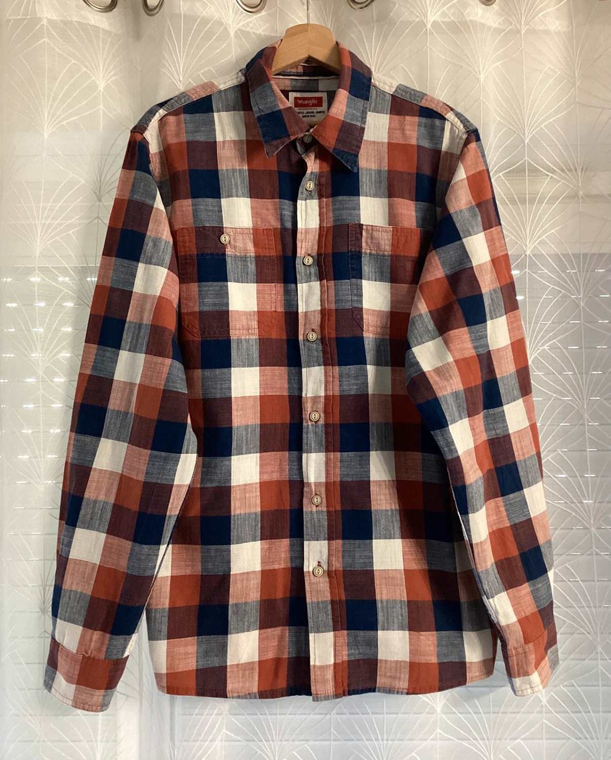 🌈 Chemise Wrangler Indigo - Carreaux Multicolores - Taille M