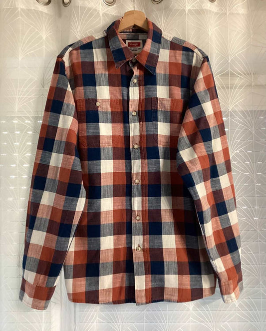 🌈 Chemise Wrangler Indigo - Carreaux Multicolores - Taille M